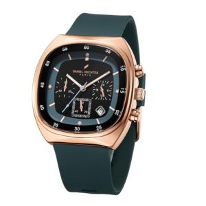 Daniel Hechter Paris Bercy Collection Modern Multi Functional Watch for Men with Square Dial and Silicon Band